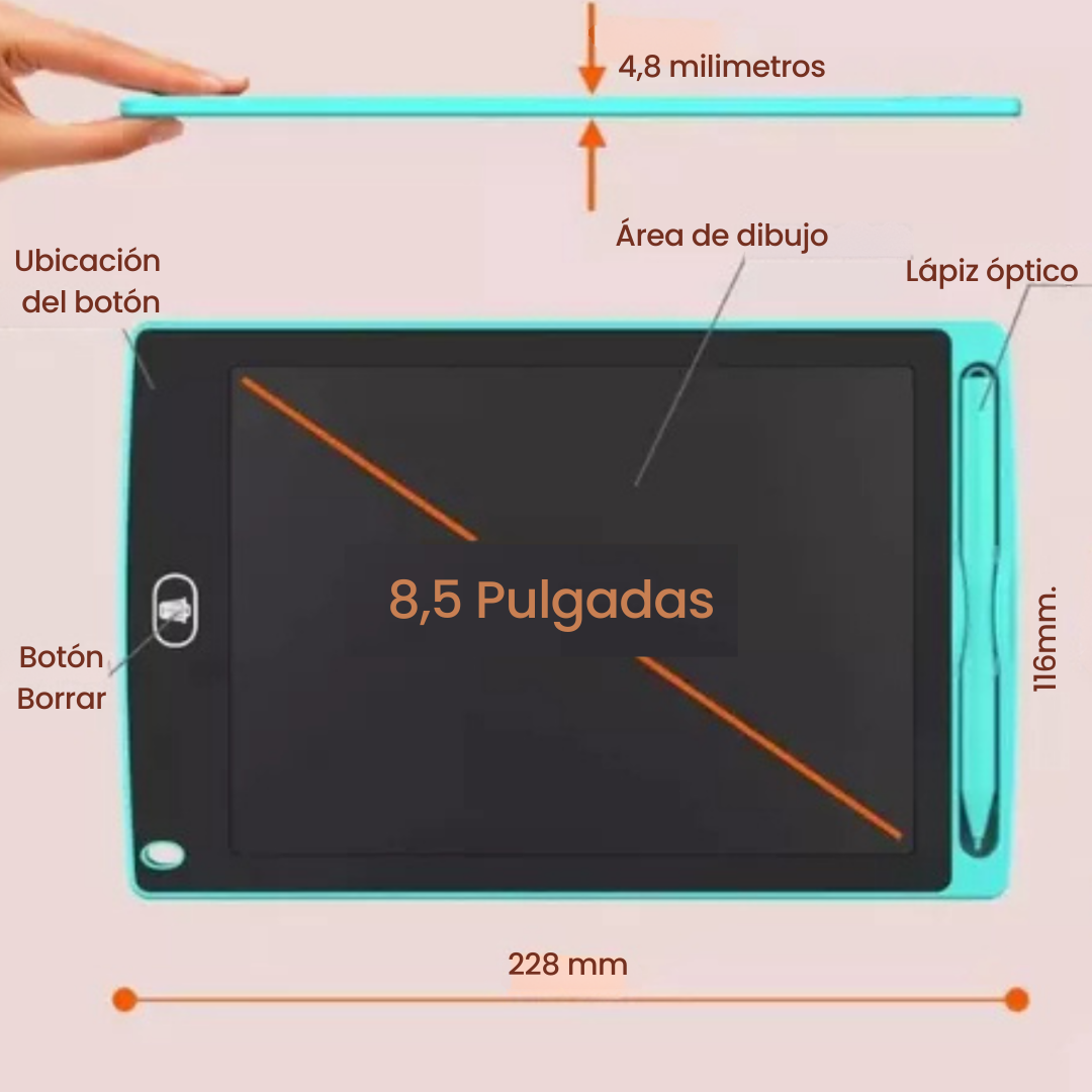 Tableta Digital LED Infantil 8.5 Pulgadas